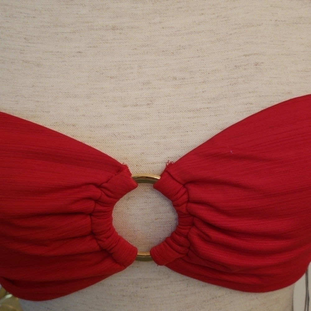 mossimo Red Bikini Top NWT - Picture 3 of 11